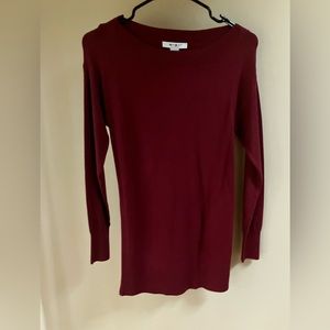 WHBM tunic sweater. Burgundy maroon color. Size xxs.